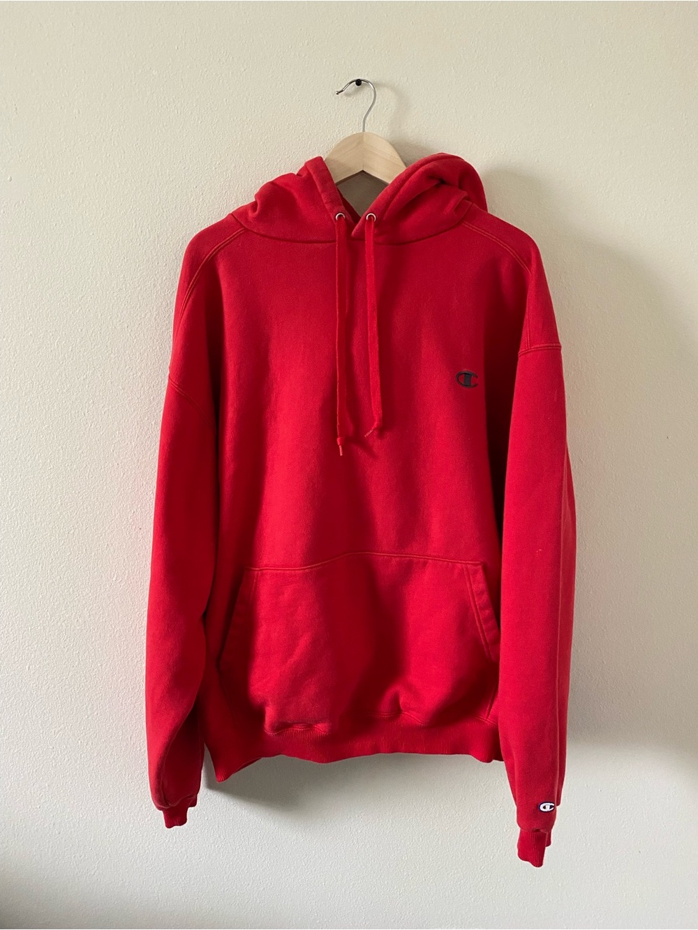 Vintage Red Champion Hoodie